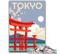 Puzzles Adultes 1000 pièces, Art du Voyage à Tokyo, Japon, pour Un séjour inoubliable Chaque pièce est Unique - Jeu Familial Stimulant et Amusant (38x52cm)