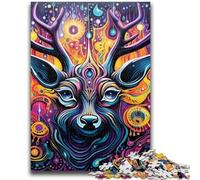Puzzles Adultes 1000 pièces Art Moose Puzzles pour Adolescents, Anti-Stress Staycation Kill Time Wishlist avec Père Noël (75x50cm)