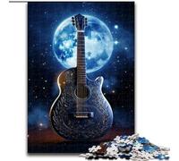 Puzzles Adultes 1000 pièces Art Star Guitare Puzzles en Bois, Jeu Familial interactif, décoration d'intérieur DIY, Cadeau Stimulant 1000 pièces(50x75cm)