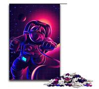 Puzzles Adultes 1000 pièces Astronaute en orbite Décoration d'intérieur Puzzle Jouets Offrez des Cadeaux pour Toute la Famille (75 x 50 cm)
