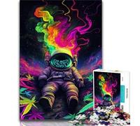 Puzzles Adultes 1000 pièces Astronaute psychédélique, Design Unique et Dynamique, expérience de Puzzle relaxante et stimulante (Taille 38x26cm)