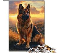 Puzzles Adultes 1000 pièces Berger Allemand Difficile, pour 14 Ans et Plus, pour s'amuser en Famille et Jouer en soirée, Collection d'artistes, Beaux-Arts (Taille 50x75cm)
