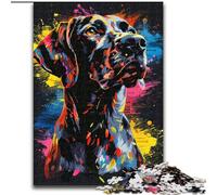 Puzzles Adultes 1000 pièces Braque Allemand à Poil Court Puzzles en Carton Taille 26x38cm Idéal pour s'amuser en Famille, se détendre et Offrir des Cadeaux de Vacances