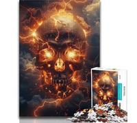 Puzzles Adultes 1000 pièces, Casse-têtes Difficiles en Forme de crâne doré pour Adolescents, idéal comme Cadeau pour Toute la Famille Convient aux Enfants de 14 Ans et Plus (Taille 75x50cm)