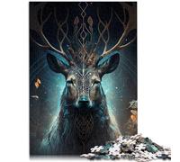 Puzzles Adultes 1000 pièces Cerf Fantastique Casse-tête pour 26x38cm Cadeau d'anniversaire Cadeaux Décoration Murale pour Adolescents de 14 Ans et Plus