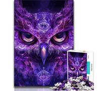Puzzles Adultes 1000 pièces Chouette Fantastique 1000 pièces pour Adultes, Jeux éducatifs, décoration d'intérieur, Cadeau d'anniversaire, Cadeaux, Art Mural (Taille 75x50cm)