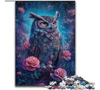 Puzzles Adultes 1000 pièces Chouette Rose, Chaque pièce est Unique - Jeu Familial Stimulant pour Les 14 Ans (Taille 50x75cm)