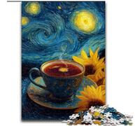 Puzzles Adultes 1000 pièces Ciel Nocturne Café Puzzles en Carton Un Casse-tête Stimulant pour Les Adolescents, Parfait pour la décoration intérieure ou comme Cadeau Taille 38x26CM