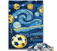 Puzzles Adultes 1000 pièces Ciel Nocturne Football pour et à partir de 14 Ans Jouets de Jeu Car C'est Un pour Toute la Famille 26x38cm