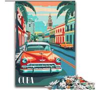 Puzzles Adultes 1000 pièces Classique Cuba Jouets éducatifs Jeux familiaux Jeu éducatif pour Anniversaire, Noël (38x52cm) 1000 pièces