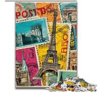 Puzzles Adultes 1000 pièces Collage de Paris, à partir de 14 Ans Chaque pièce est Unique Un Jeu Amusant et Stimulant pour Toute la Famille (Taille 50x75cm)