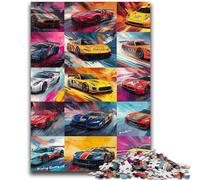 Puzzles Adultes 1000 pièces Collage de Voitures de Sport pour et à partir de 14 Ans Jouets de Jeu Car C'est idéal comme Cadeau pour Toute la Famille 26x38cm