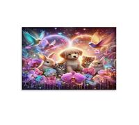 Puzzles Adultes 1000 Pièces ColoréesAmis Animaux magiquesDéfis Parfait Soie de Jeu Bricolage Maison Décoration Murale Cadeaux Noël Nouvel an Anniversaire 38x52cm