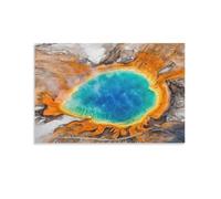 Puzzles Adultes 1000 Pièces ColoréesVue aérienne de la Source thermaleDéfis Parfait Soie de Jeu Bricolage Maison Décoration Murale Cadeaux Noël Nouvel an Anniversaire 38x52cm
