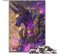 Puzzles Adultes 1000 pièces, Difficile, Anubis, Le Dieu égyptien, à partir de 14 Ans, pour des soirées Jeux en Famille, Collection d'artistes, Beaux-Arts (Taille 26x38cm)