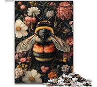 Puzzles Adultes 1000 pièces Fleurs d'abeilles, à partir de 14 Ans, décoration d'intérieur, à Offrir en Cadeau à Toute la Famille (Taille 50x75cm)