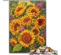 Puzzles Adultes 1000 pièces Fleurs Tournesol, à partir de 14 Ans Décoration d'intérieur Offrez-Vous des Cadeaux pour Toute la Famille (Taille 26x38cm)