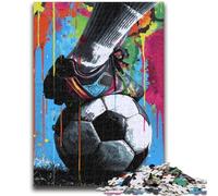 Puzzles Adultes 1000 pièces Football Peinture à l'huile pour et à partir de 14 Ans Jouets de Jeu Car C'est idéal comme Cadeau pour Toute la Famille 50x75cm