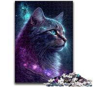 Puzzles Adultes 1000 pièces Galaxy Art Cat Learning Jouets éducatifs Jeux familiaux Jeu éducatif pour Anniversaire, Noël 50x75cm