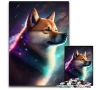 Puzzles adultes 1000 pièces Galaxy Shiba Inu. Puzzles difficiles pour adultes. Design complexe pour adolescents, décoration DIY et divertissement stimulant pour le cerveau. 50x75cm/19,68x29,52 pouces.