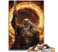 Puzzles Adultes 1000 pièces, Guerrier du Feu, pour Adolescents, Jeux éducatifs, décoration d'intérieur, Cadeau d'anniversaire, Art Mural (75x50cm)