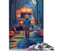 Puzzles Adultes 1000 pièces Halloween Horreur dans Les journaux Puzzles en Papier pour Adultes Jeux de Puzzle durables Cadeaux d'halloween 1000 pièces (38 x 26 cm)