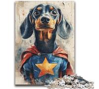 Puzzles Adultes 1000 pièces Héros Teckel pour 14+ Jeu de défi Unique Jeux de Famille Cadeaux d'anniversaire de Noël 38x26cm
