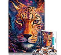 Puzzles Adultes 1000 pièces Léopard Africain 1000 pièces pour Adultes, Jeux éducatifs, décoration d'intérieur, Cadeau d'anniversaire, Cadeaux, Art Mural (Taille 38x26cm)