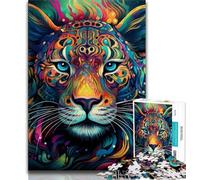 Puzzles Adultes 1000 pièces Léopard Africain Difficile 1000 pièces pour Adultes, Jeux éducatifs, décoration Murale, Cadeaux d'anniversaire et de Noël Uniques (Taille 38x26cm)