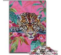 Puzzles Adultes 1000 pièces Léopard psychédélique, Chaque pièce est Unique - Jeu Familial Stimulant pour Les 14 Ans (Taille 26x38cm)