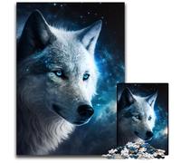 Puzzles Adultes 1000 pièces Loup Fantastique Puzzles stimulants Parfait pour Les Adolescents et Les collectionneurs, Décoration idéale pour la Maison et Cadeau de Voyage 26x38cm/10,23x14,96 Pouces