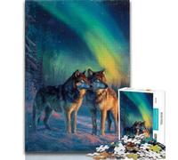 Puzzles Adultes 1000 pièces Loup sous l'aurore, Puzzles pour Adultes, décoration Murale Artistique et idée Cadeau d'anniversaire pour Amis, Bureau à Domicile (Taille 38x26cm)