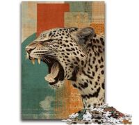 Puzzles Adultes 1000 pièces, Motif léopard, pour Adolescents, Anti-Stress, défi Difficile, Cadeaux du Père Noël Secret (26x38cm)