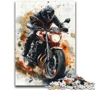 Puzzles Adultes 1000 pièces Moto Anti-Stress Staycation Kill Time Décoration Parfaite pour Les 14 Ans et Plus 38x26cm