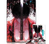 Puzzles Adultes 1000 pièces Mystérieux Ninja Samouraï 1000 pièces pour Adultes, Jeu de Quiz, décoration Murale, Cadeaux d'anniversaire et de Noël Uniques (Taille 75x50cm)