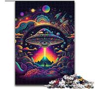 Puzzles Adultes 1000 pièces Nature psychédélique en Bois, activité Amusante à la Maison 50x75cm Activité de Jeu familiale captivante