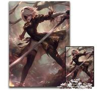 Puzzles Adultes 1000 pièces Nier Automata Art Puzzle en Bois Activité éducative pour Les compétences cognitives Amélioration des compétences cognitives 1000 pièces (38 x 26 cm)