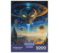 Puzzles Adultes 1000 Pièces Puzzle Alien Puzzles Papier Divertissement Puzzle Familial Strange Planet pour Adultes Et Enfants À Partir De 8 Ans 38x26cm/1000pcs
