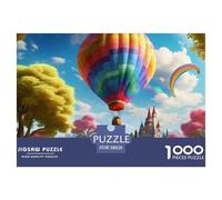 Puzzles Adultes 1000 Pièces Puzzle Ballon à air Chaud Papier DIY Divertissement Parfait pour Les Soirées De Jeu Dreamy Pays des merveillesPour Adultes Et Enfants À Partir De 14 an 38x26cm