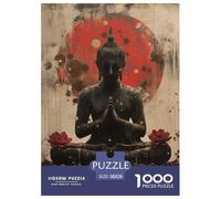 Puzzles Adultes 1000 Pièces Puzzle Buddha Statue Puzzles Papier Jeu Éducatif pour Les Amants Ou Les Amis Cadeau De Fête des Mères Nirvana pour Adultes Enfants 38x26cm/1000pcs