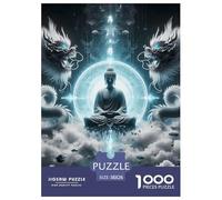 Puzzles Adultes 1000 Pièces Puzzle Buddha Statue Puzzles Papier Jeu Éducatif Puzzle Familial Dragon pour Adultes Et Enfants À Partir De 14 an 38x26cm/1000pcss