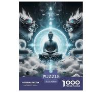 Puzzles Adultes 1000 Pièces Puzzle Buddha Statue Puzzles Papier Jeu Éducatif Puzzle Familial Dragon pour Adultes Et Enfants À Partir De 8 Ans 70x50cm/1000pcs