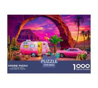 Puzzles Adultes 1000 Pièces Puzzle Caravane Papier Jeu De Famille Puzzle Familial Campsite pour Adultes Enfants 38x26cm