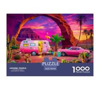 Puzzles Adultes 1000 Pièces Puzzle Caravane Papier Jeu Éducatif pour La Décoration De La Maison Campsite pour Adultes Et Enfants À Partir De 8 Ans 70x50cm