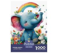 Puzzles Adultes 1000 Pièces Puzzle Cartoon Elefant Puzzles Papier Jeu De Famille Team Building Cadeau Cute Animals pour Adultes Et Enfants À Partir De 8 Ans 70x50cm/1000pcs