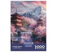 Puzzles Adultes 1000 Pièces Puzzle Cherry Blossom Puzzles Papier Divertissement Team Building Cadeau Mount Fuji in Japan pour Adultes Et Enfants À Partir De 14 an 70x50cm/1000pcss