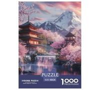 Puzzles Adultes 1000 Pièces Puzzle Cherry Blossom Puzzles Papier Jeu Éducatif Team Building Cadeau Mount Fuji in Japan pour Adultes Et Enfants À Partir De 14 an 38x26cm/1000pcss