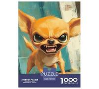 Puzzles Adultes 1000 Pièces Puzzle Chihuahua Puzzles Papier Jeu Éducatif Parfait pour Les Soirées De Jeu Pet Dog pour Adultes Et Enfants À Partir De 12 Ans 70x50cm/1000pcs