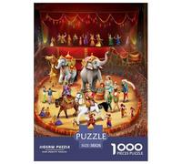 Puzzles Adultes 1000 Pièces Puzzle Cirque Papier Divertissement pour La Décoration De La Maison éléphantPour Adultes Et Enfants À Partir De 8 Ans 38x26cm