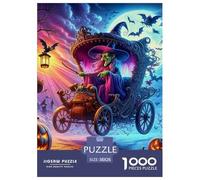 Puzzles Adultes 1000 Pièces Puzzle Citrouille et sorcièrePuzzles Papier Jeu De Famille Team Building Cadeau Gothic Style pour Adultes Et Enfants À Partir De 8 Ans 38x26cm/1000pcs